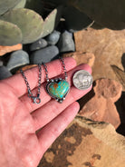 The Heart Necklace, 35-Necklaces-Calli Co., Turquoise and Silver Jewelry, Native American Handmade, Zuni Tribe, Navajo Tribe, Brock Texas