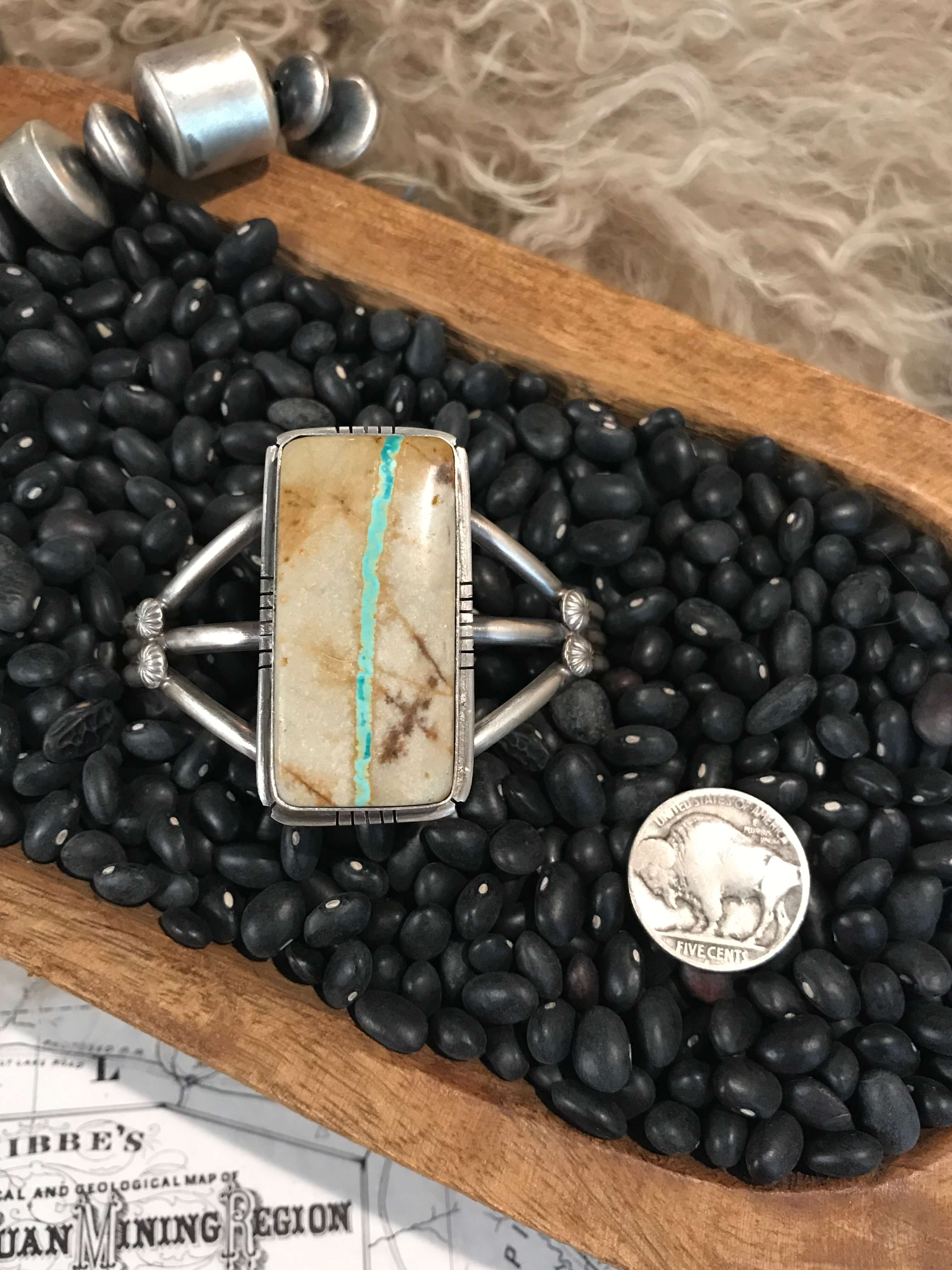 The Boulder Turquoise Cuff, – Calli Silver