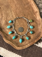 The Mavis Link Bracelet, 1-Bracelets & Cuffs-Calli Co., Turquoise and Silver Jewelry, Native American Handmade, Zuni Tribe, Navajo Tribe, Brock Texas