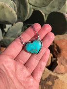 The Heart Necklace, 39-Necklaces-Calli Co., Turquoise and Silver Jewelry, Native American Handmade, Zuni Tribe, Navajo Tribe, Brock Texas