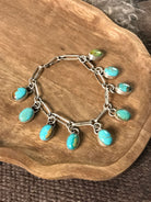 The Mavis Link Bracelet, 1-Bracelets & Cuffs-Calli Co., Turquoise and Silver Jewelry, Native American Handmade, Zuni Tribe, Navajo Tribe, Brock Texas