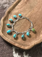 The Mavis Link Bracelet, 1-Bracelets & Cuffs-Calli Co., Turquoise and Silver Jewelry, Native American Handmade, Zuni Tribe, Navajo Tribe, Brock Texas