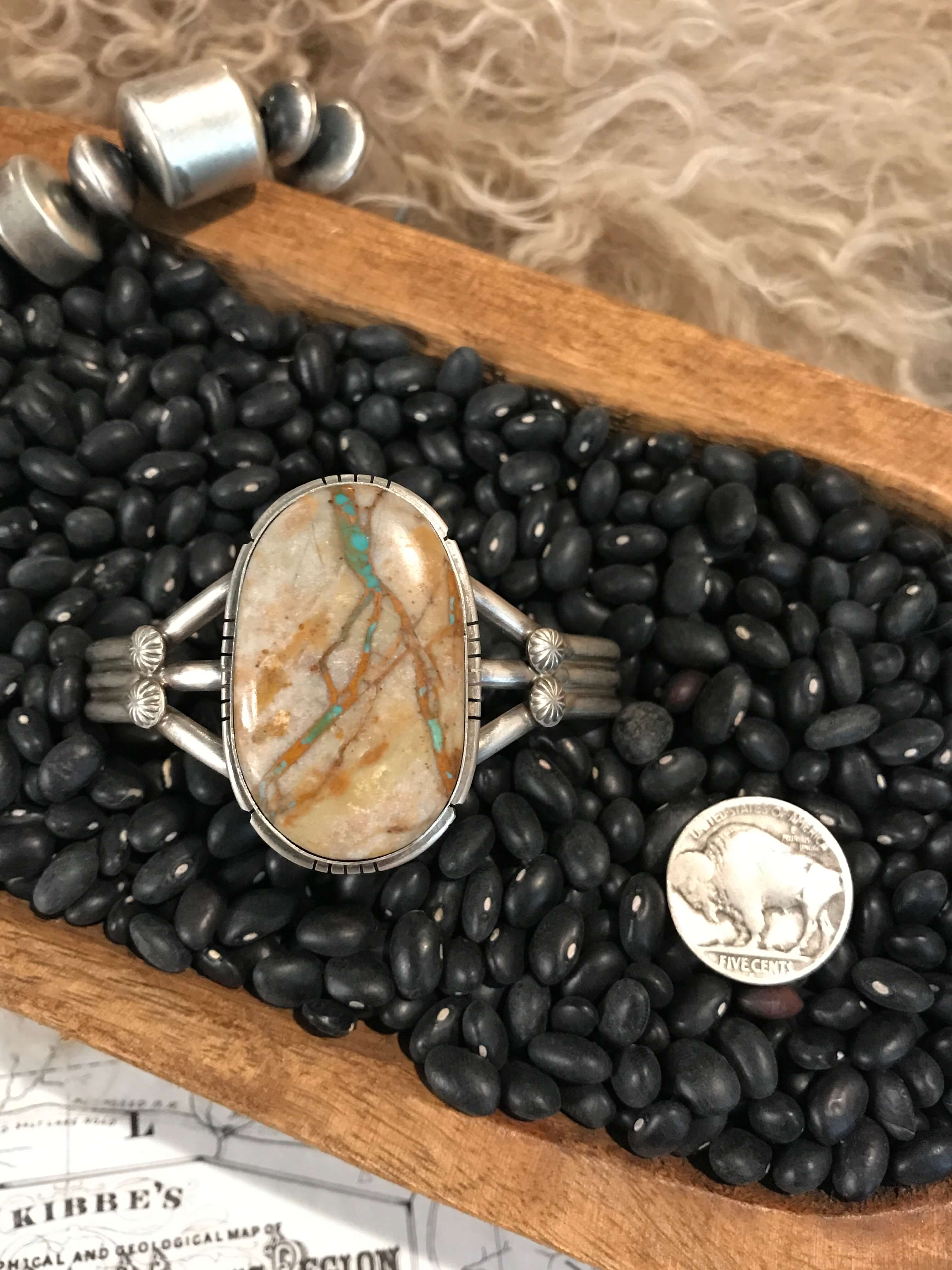 The Boulder Turquoise Cuff, – Calli Silver