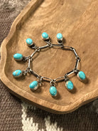 The Mavis Link Bracelet, 3-Bracelets & Cuffs-Calli Co., Turquoise and Silver Jewelry, Native American Handmade, Zuni Tribe, Navajo Tribe, Brock Texas