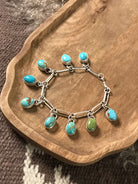 The Mavis Link Bracelet, 4-Bracelets & Cuffs-Calli Co., Turquoise and Silver Jewelry, Native American Handmade, Zuni Tribe, Navajo Tribe, Brock Texas
