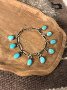 The Mavis Link Bracelet, 5-Bracelets & Cuffs-Calli Co., Turquoise and Silver Jewelry, Native American Handmade, Zuni Tribe, Navajo Tribe, Brock Texas