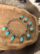 The Mavis Link Bracelet, 5-Bracelets & Cuffs-Calli Co., Turquoise and Silver Jewelry, Native American Handmade, Zuni Tribe, Navajo Tribe, Brock Texas