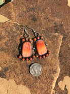 The Willowick Spiny Earrings-Earrings-Calli Co., Turquoise and Silver Jewelry, Native American Handmade, Zuni Tribe, Navajo Tribe, Brock Texas