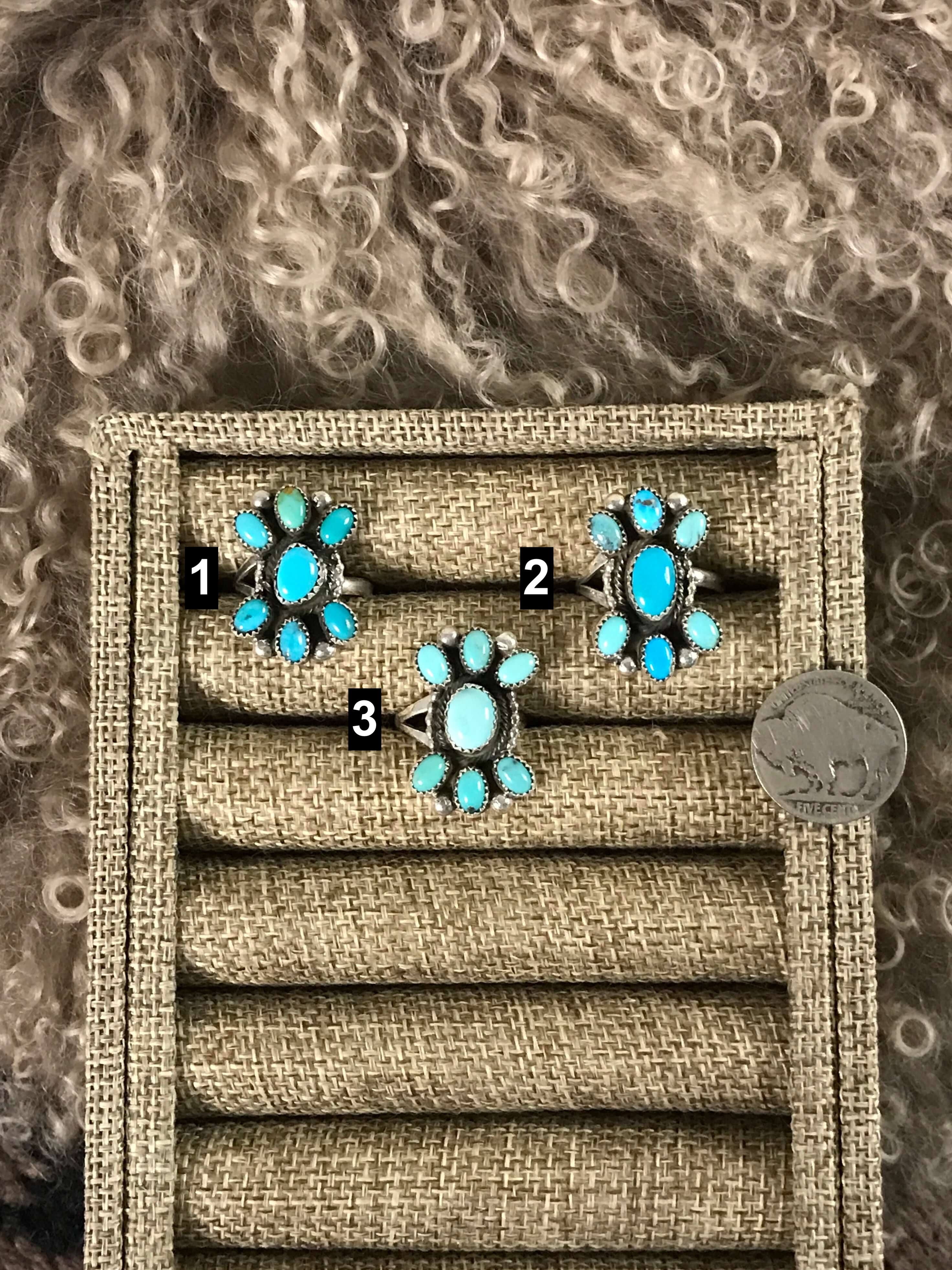 The Selma Adjustable Turquoise Rings-Rings-Calli Co., Turquoise and Silver Jewelry, Native American Handmade, Zuni Tribe, Navajo Tribe, Brock Texas