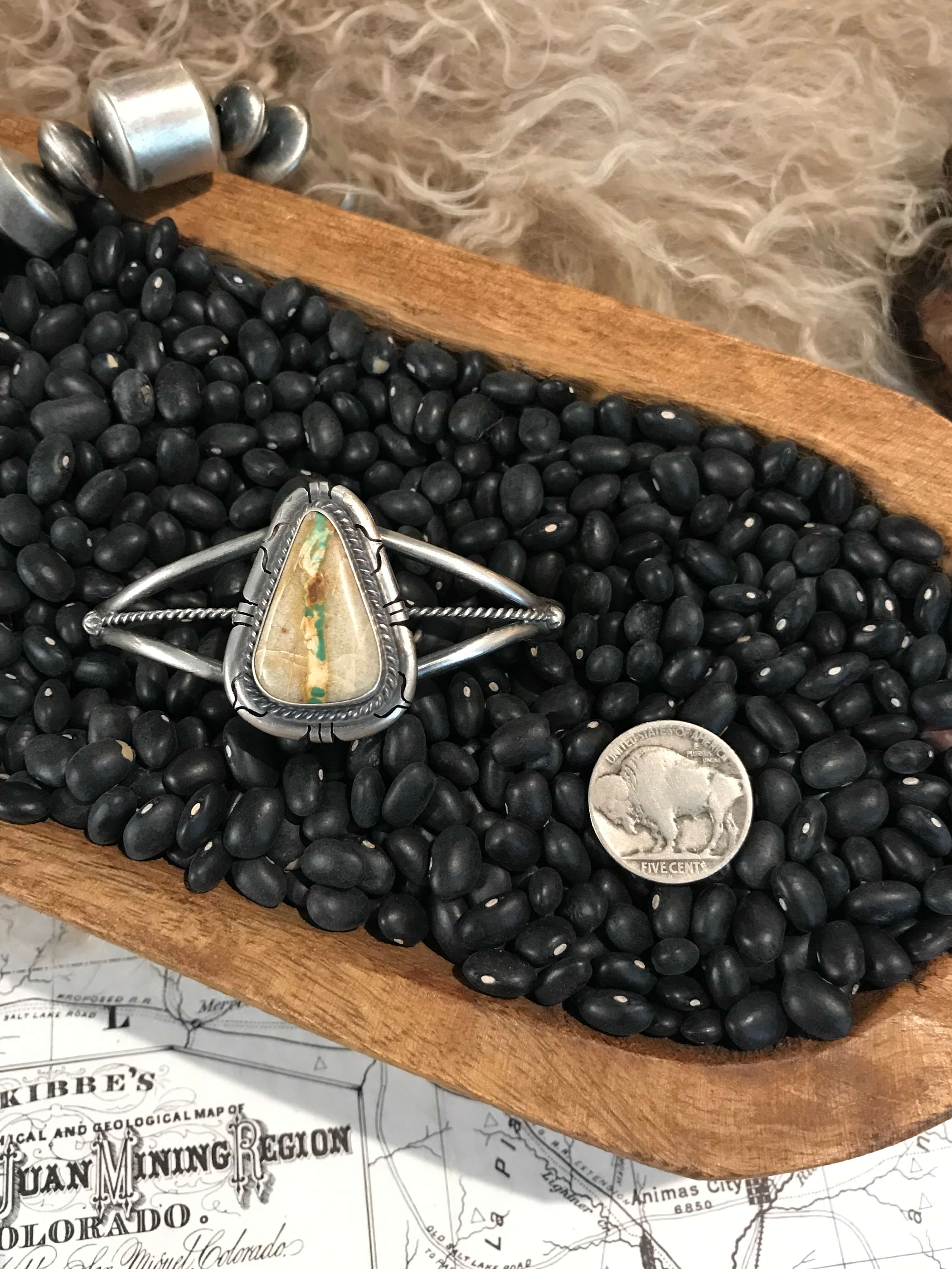 The Boulder Turquoise Cuff, – Calli Silver