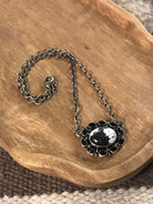 The Inola White Buffalo Necklace, 1-Necklaces-Calli Co., Turquoise and Silver Jewelry, Native American Handmade, Zuni Tribe, Navajo Tribe, Brock Texas