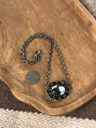 The Inola White Buffalo Necklace, 1-Necklaces-Calli Co., Turquoise and Silver Jewelry, Native American Handmade, Zuni Tribe, Navajo Tribe, Brock Texas