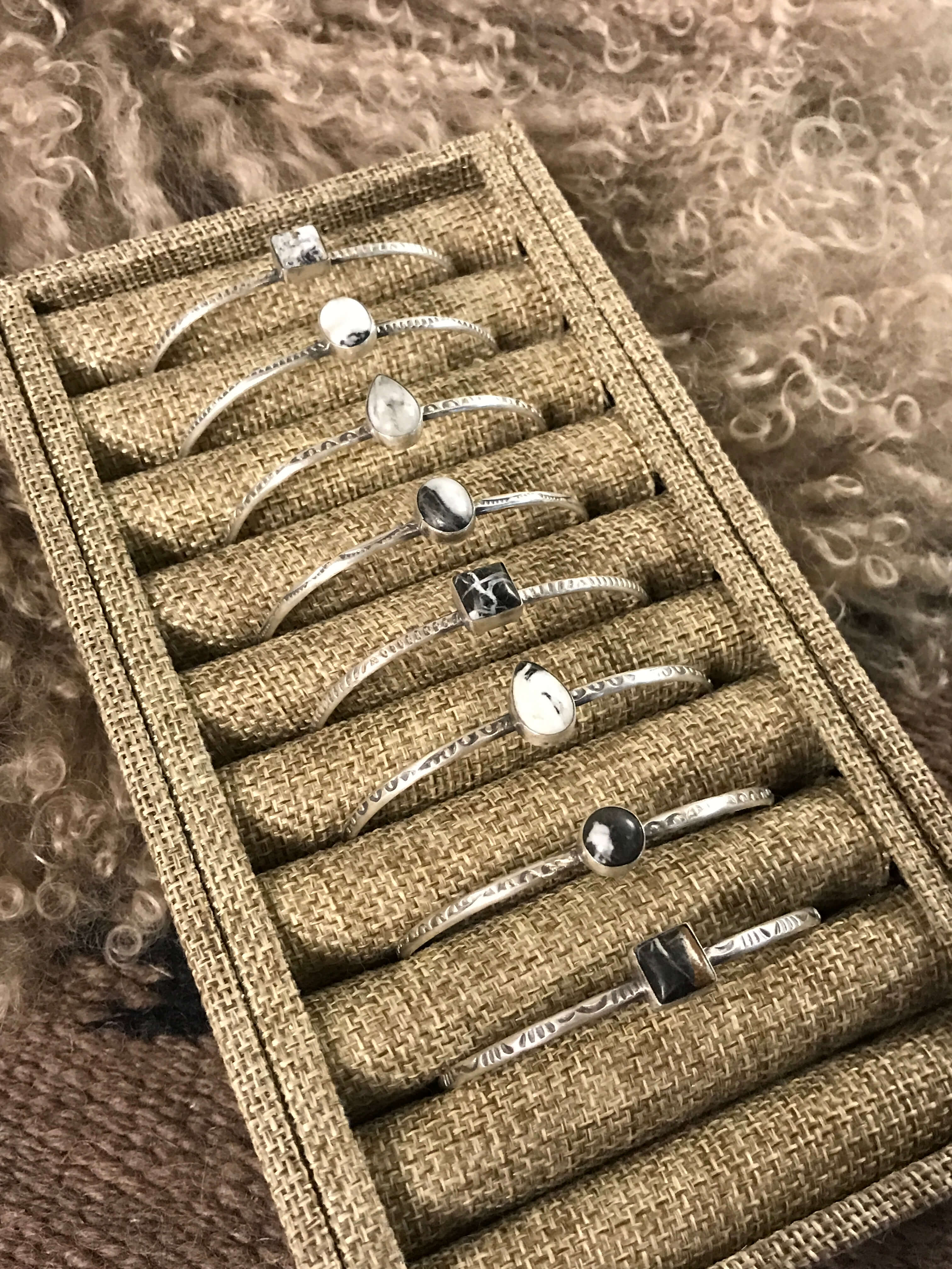 The Awinita Cuffs xx-Bracelets & Cuffs-Calli Co., Turquoise and Silver Jewelry, Native American Handmade, Zuni Tribe, Navajo Tribe, Brock Texas