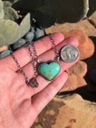 The Heart Necklace, 54-Necklaces-Calli Co., Turquoise and Silver Jewelry, Native American Handmade, Zuni Tribe, Navajo Tribe, Brock Texas