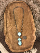 The Levita Lariat Necklace, 1-Necklaces-Calli Co., Turquoise and Silver Jewelry, Native American Handmade, Zuni Tribe, Navajo Tribe, Brock Texas
