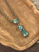 The Levita Lariat Necklace, 2 xx-Necklaces-Calli Co., Turquoise and Silver Jewelry, Native American Handmade, Zuni Tribe, Navajo Tribe, Brock Texas