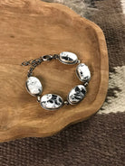 The Searcy Link Bracelet, 2-Bracelets & Cuffs-Calli Co., Turquoise and Silver Jewelry, Native American Handmade, Zuni Tribe, Navajo Tribe, Brock Texas