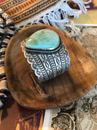 The Lakewood Turquoise Cuff, 1-Bracelets & Cuffs-Calli Co., Turquoise and Silver Jewelry, Native American Handmade, Zuni Tribe, Navajo Tribe, Brock Texas