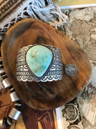 The Lakewood Turquoise Cuff, 1-Bracelets & Cuffs-Calli Co., Turquoise and Silver Jewelry, Native American Handmade, Zuni Tribe, Navajo Tribe, Brock Texas