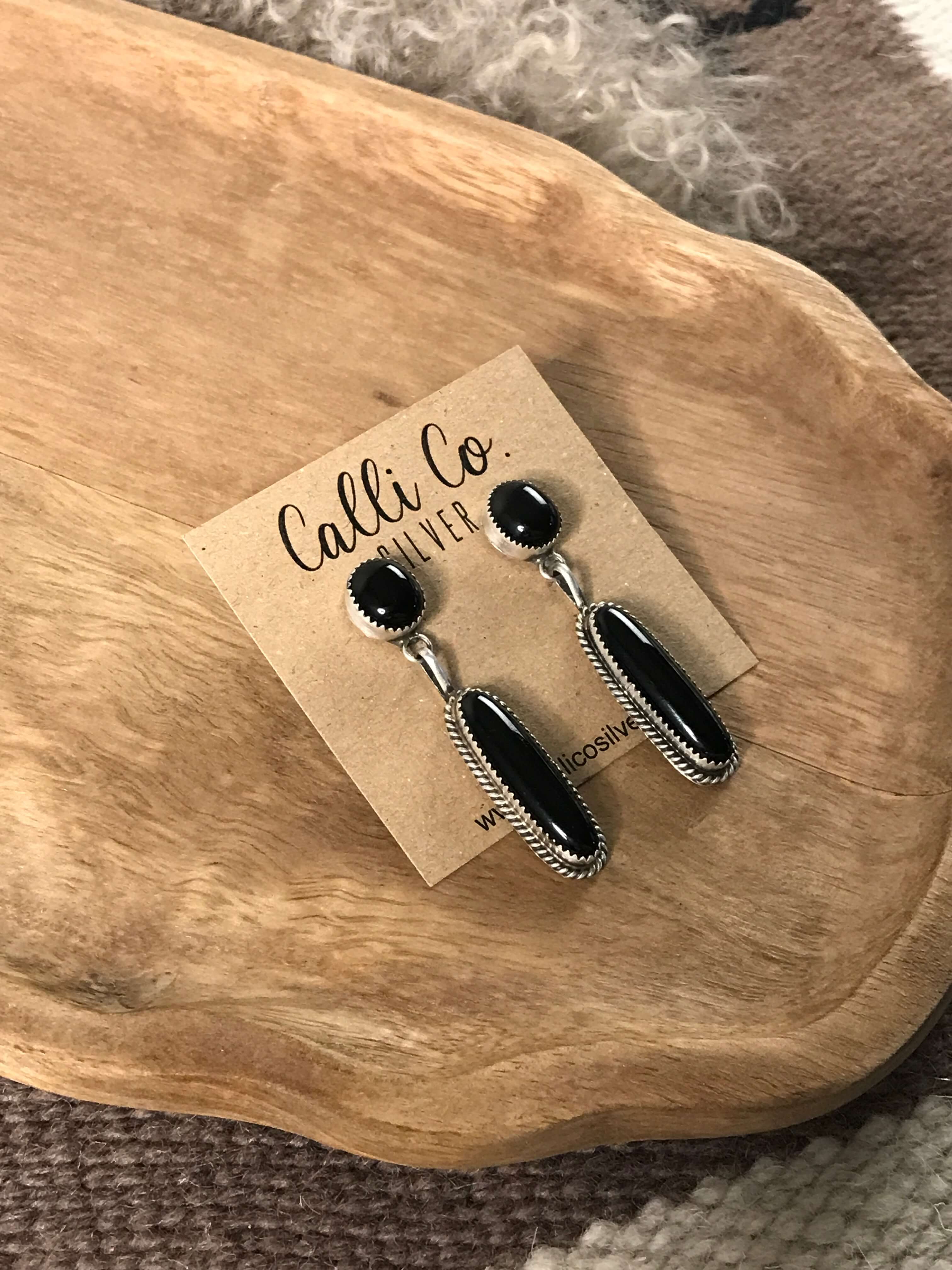 The Bohovi Dangle Earrings-Earrings-Calli Co., Turquoise and Silver Jewelry, Native American Handmade, Zuni Tribe, Navajo Tribe, Brock Texas