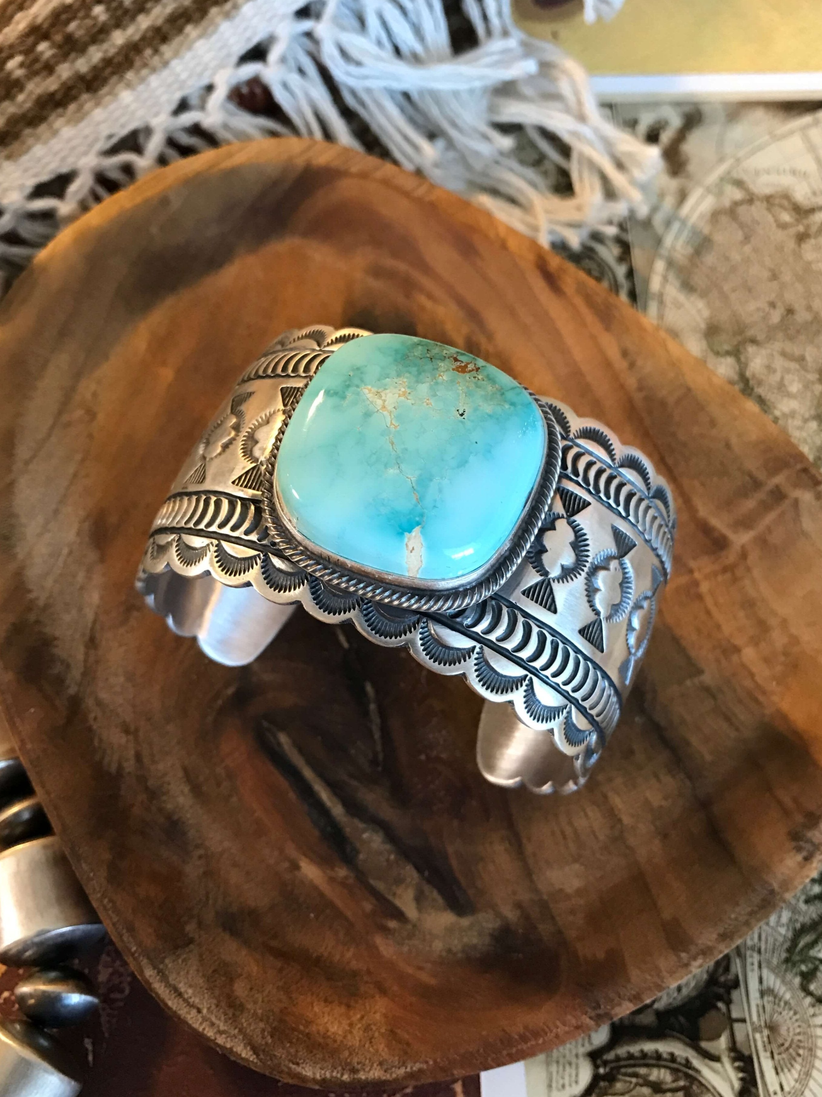 The Cromwell Royston Turquoise Cuff-Bracelets & Cuffs-Calli Co., Turquoise and Silver Jewelry, Native American Handmade, Zuni Tribe, Navajo Tribe, Brock Texas