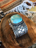 The Cromwell Royston Turquoise Cuff-Bracelets & Cuffs-Calli Co., Turquoise and Silver Jewelry, Native American Handmade, Zuni Tribe, Navajo Tribe, Brock Texas