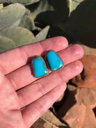 The Turquoise Studs, 30-Earrings-Calli Co., Turquoise and Silver Jewelry, Native American Handmade, Zuni Tribe, Navajo Tribe, Brock Texas