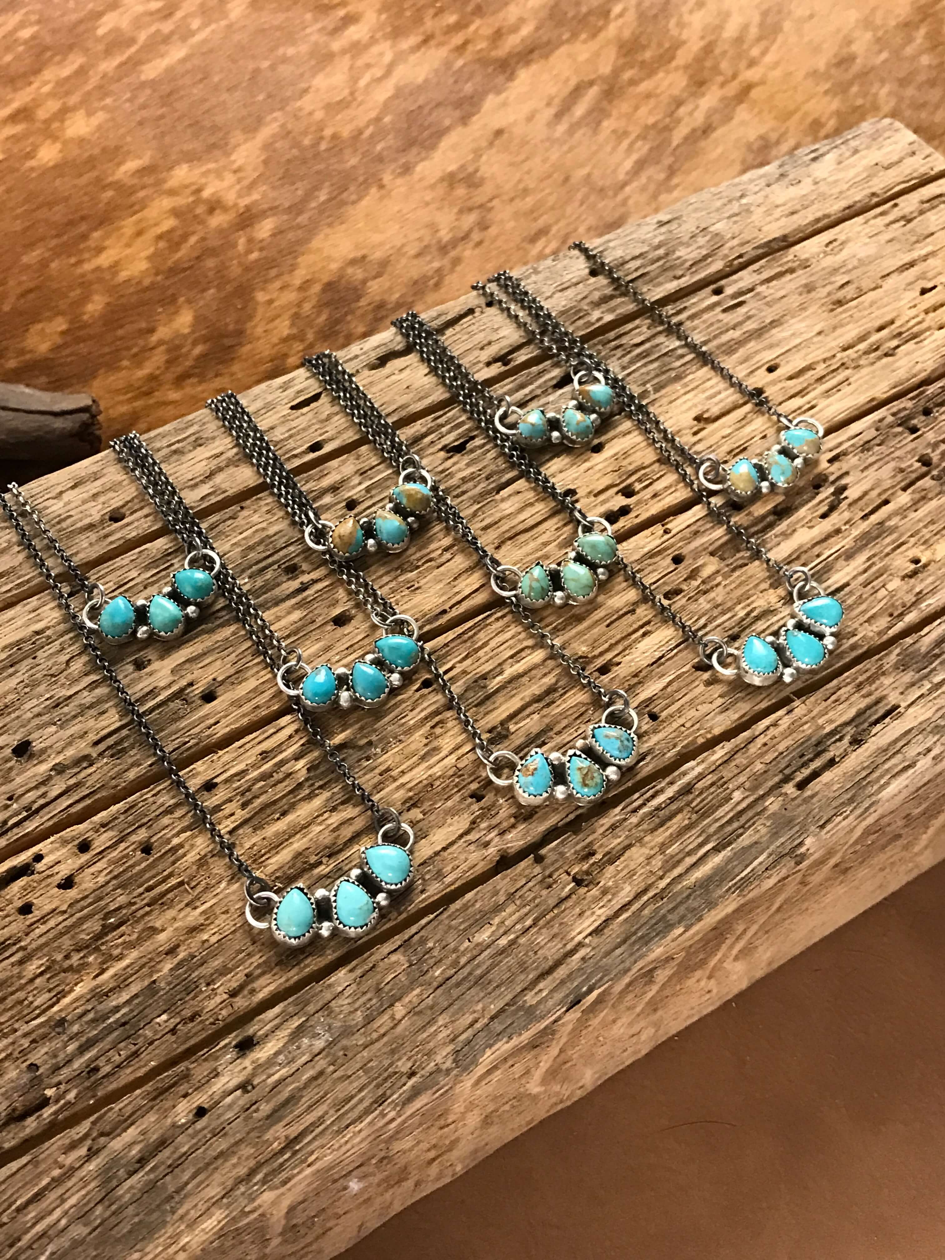 アクセサリー kotori The Rexford Turquoise 3 Stone Necklaces – Calli Co. Silver