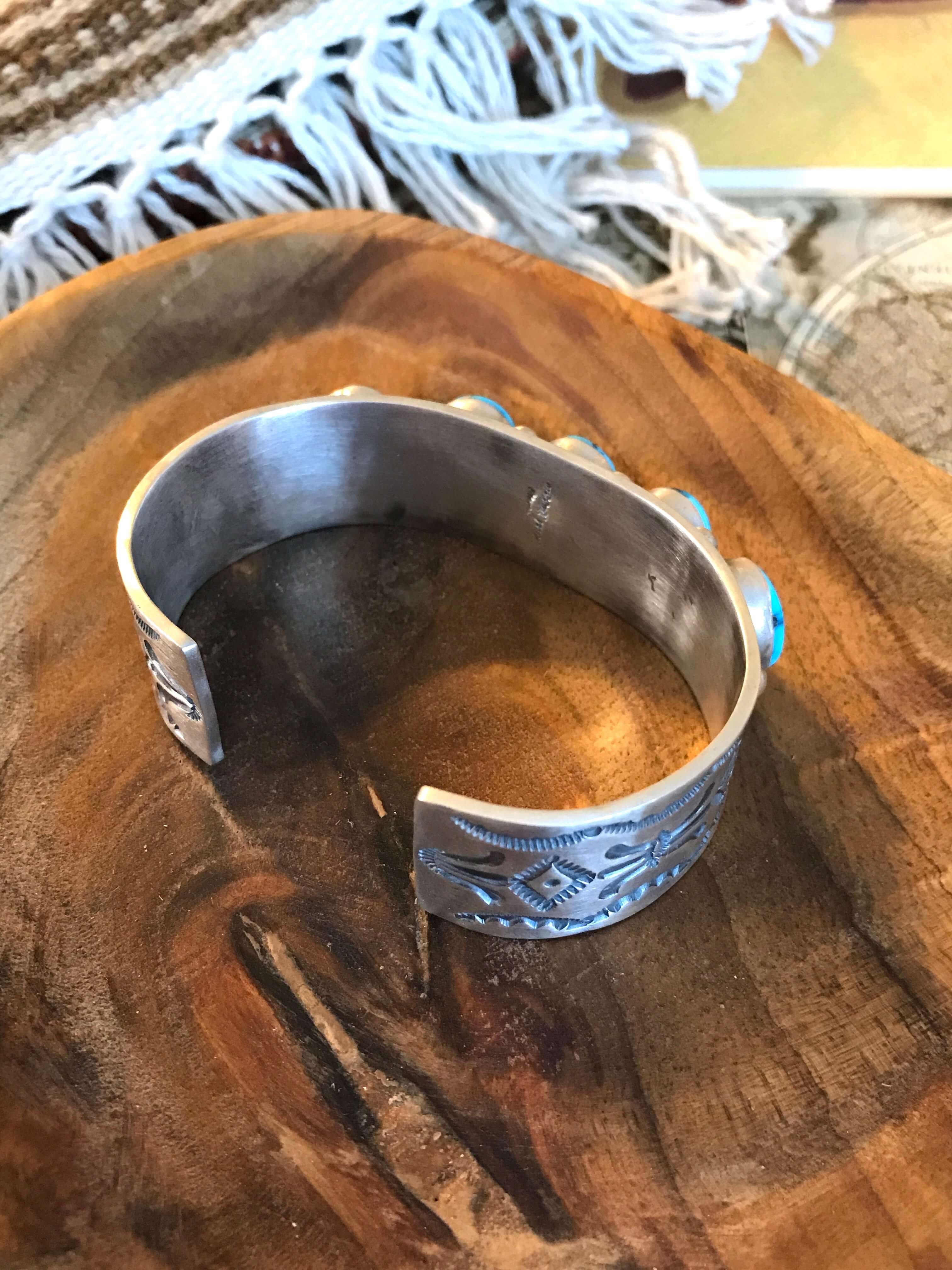 The Grander Turquoise Cuff-Bracelets & Cuffs-Calli Co., Turquoise and Silver Jewelry, Native American Handmade, Zuni Tribe, Navajo Tribe, Brock Texas