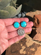 The Turquoise Studs, 33-Earrings-Calli Co., Turquoise and Silver Jewelry, Native American Handmade, Zuni Tribe, Navajo Tribe, Brock Texas