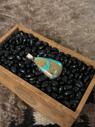 The Petra Turquoise Pendant-Pendants-Calli Co., Turquoise and Silver Jewelry, Native American Handmade, Zuni Tribe, Navajo Tribe, Brock Texas