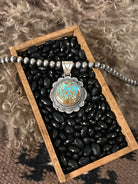 The Nuna Turquoise Pendant-Pendants-Calli Co., Turquoise and Silver Jewelry, Native American Handmade, Zuni Tribe, Navajo Tribe, Brock Texas