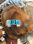 The Roan Turquoise Cuff-Bracelets & Cuffs-Calli Co., Turquoise and Silver Jewelry, Native American Handmade, Zuni Tribe, Navajo Tribe, Brock Texas