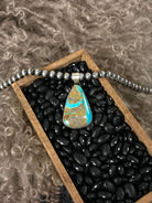 The Petra Turquoise Pendant-Pendants-Calli Co., Turquoise and Silver Jewelry, Native American Handmade, Zuni Tribe, Navajo Tribe, Brock Texas