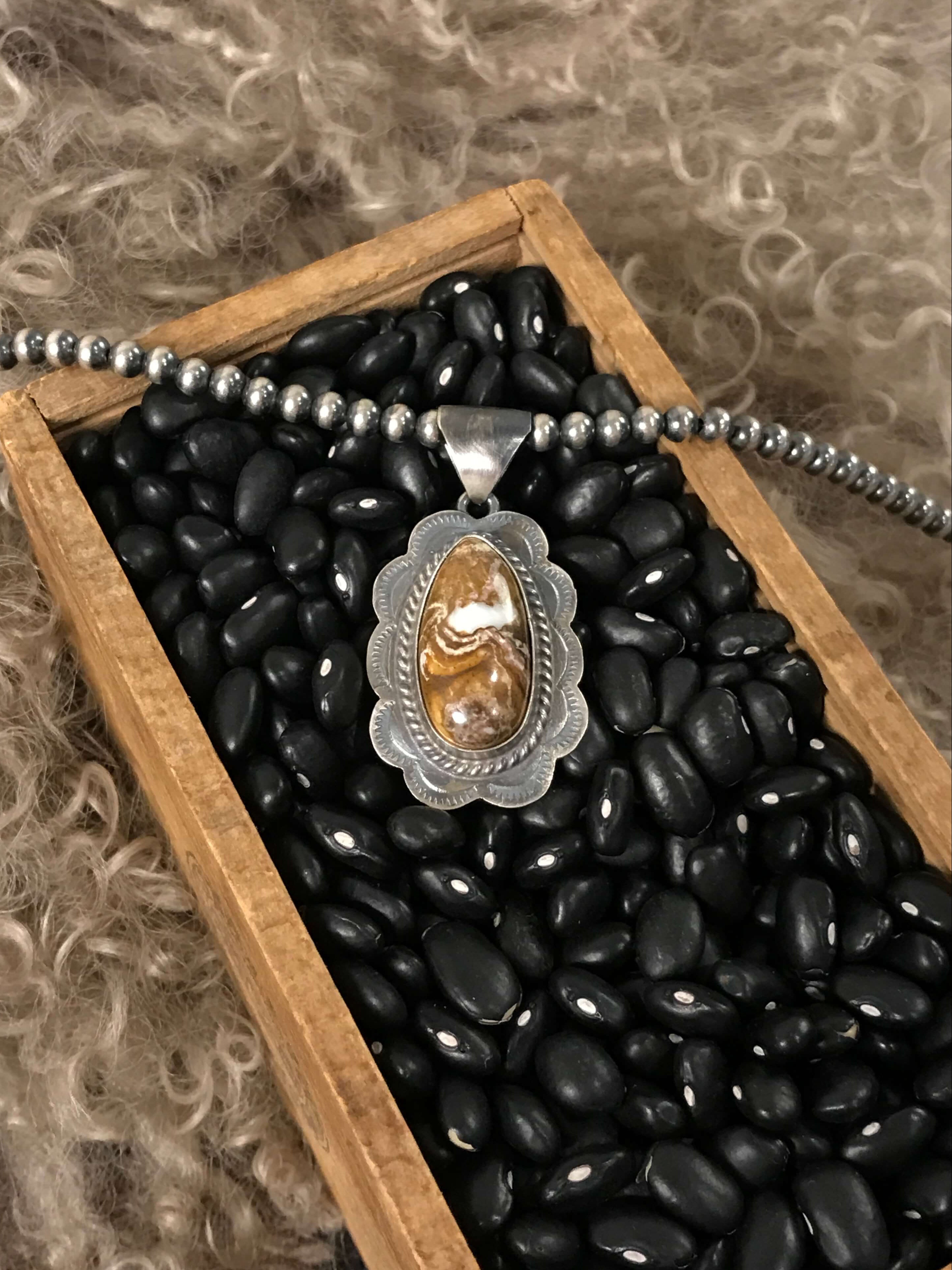 The Calypso Pendant-Pendants-Calli Co., Turquoise and Silver Jewelry, Native American Handmade, Zuni Tribe, Navajo Tribe, Brock Texas