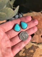 The Turquoise Studs, 36-Earrings-Calli Co., Turquoise and Silver Jewelry, Native American Handmade, Zuni Tribe, Navajo Tribe, Brock Texas