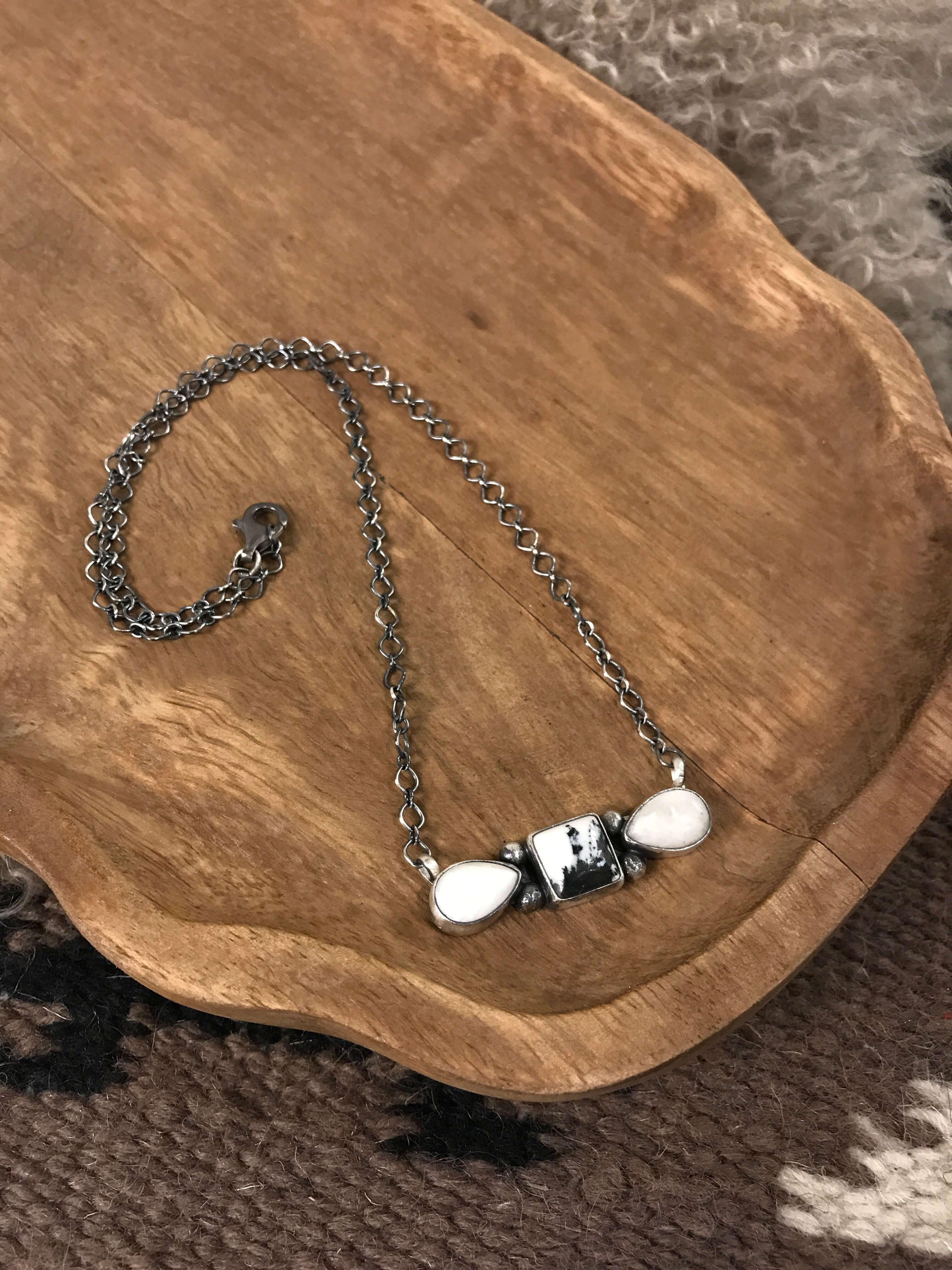 The Whitchurch Necklace, 2-Necklaces-Calli Co., Turquoise and Silver Jewelry, Native American Handmade, Zuni Tribe, Navajo Tribe, Brock Texas