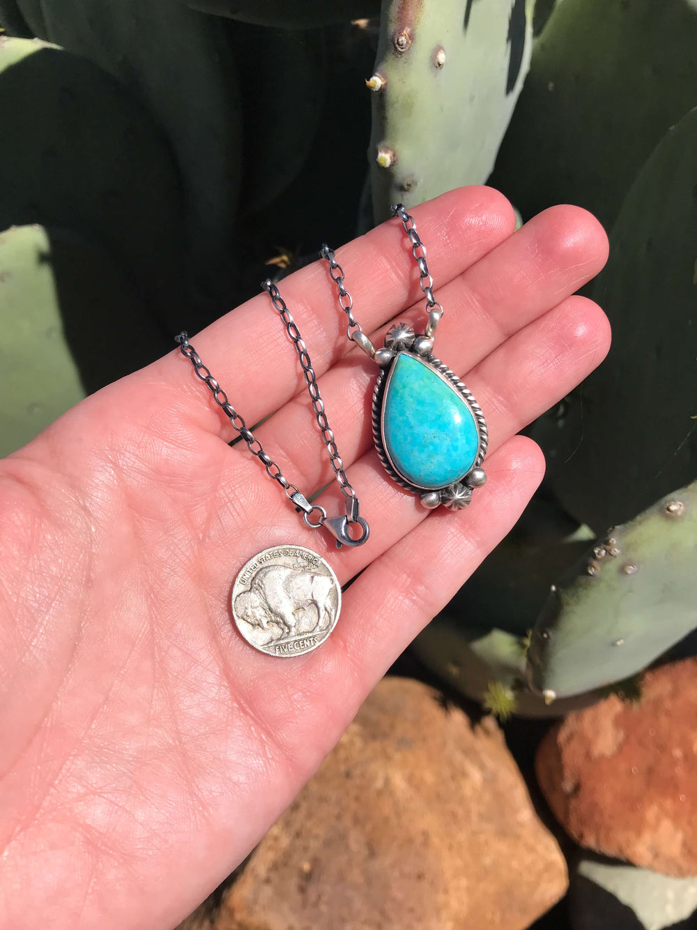The McCoy Necklace, 9-Necklaces-Calli Co., Turquoise and Silver Jewelry, Native American Handmade, Zuni Tribe, Navajo Tribe, Brock Texas