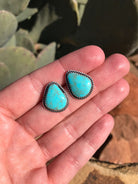 The Turquoise Studs, 36-Earrings-Calli Co., Turquoise and Silver Jewelry, Native American Handmade, Zuni Tribe, Navajo Tribe, Brock Texas