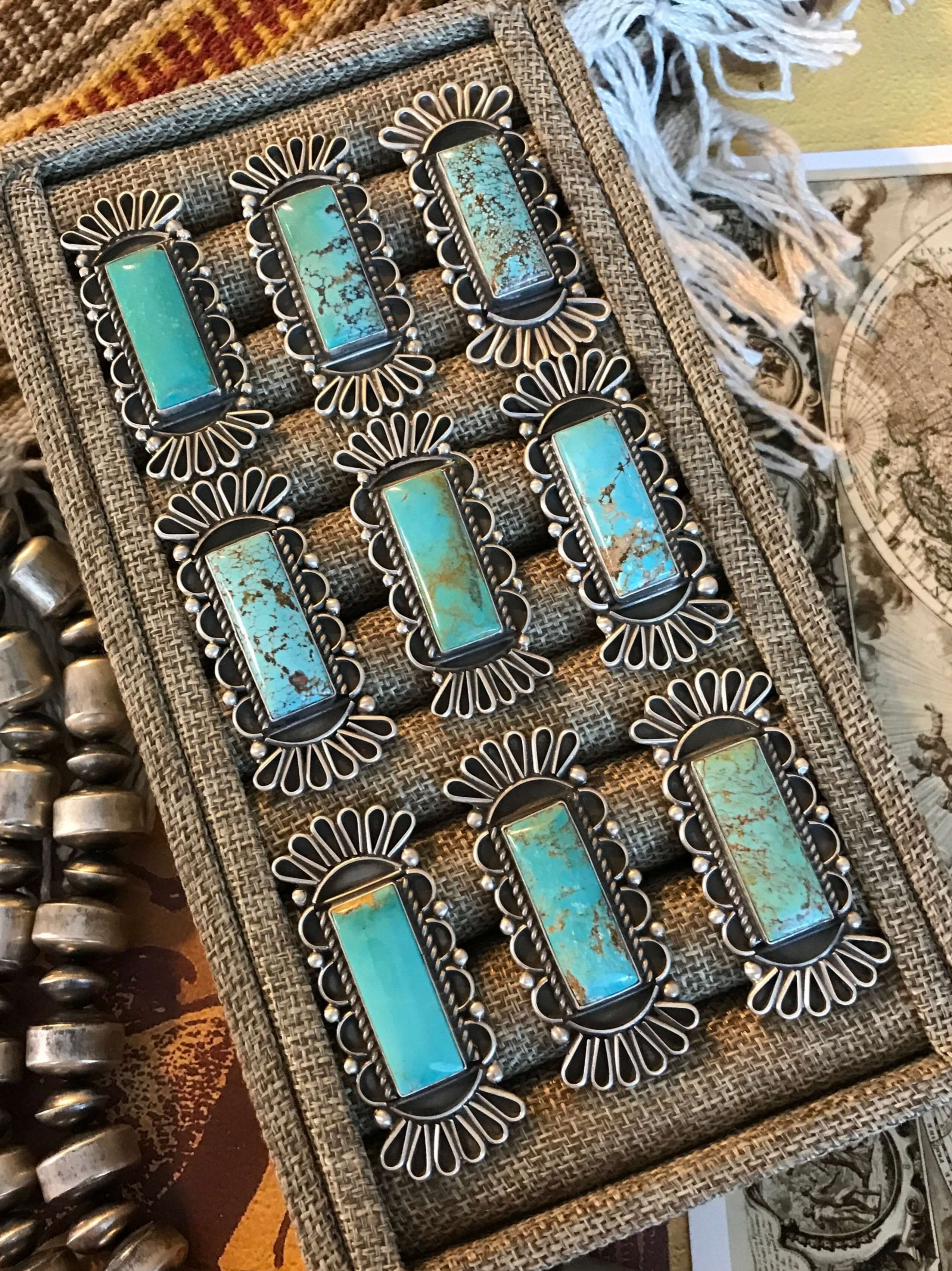 The Cayatine Adjustable Statement Rings-Rings-Calli Co., Turquoise and Silver Jewelry, Native American Handmade, Zuni Tribe, Navajo Tribe, Brock Texas