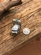 The Takoda Saddle Turquoise Ring 2, Sz 8-Rings-Calli Co., Turquoise and Silver Jewelry, Native American Handmade, Zuni Tribe, Navajo Tribe, Brock Texas