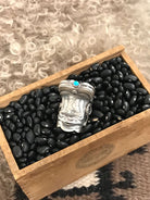 The Takoda Saddle Turquoise Ring 2, Sz 8-Rings-Calli Co., Turquoise and Silver Jewelry, Native American Handmade, Zuni Tribe, Navajo Tribe, Brock Texas