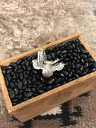 The Takoda Saddle Turquoise Ring 3, Sz 8.5-Rings-Calli Co., Turquoise and Silver Jewelry, Native American Handmade, Zuni Tribe, Navajo Tribe, Brock Texas