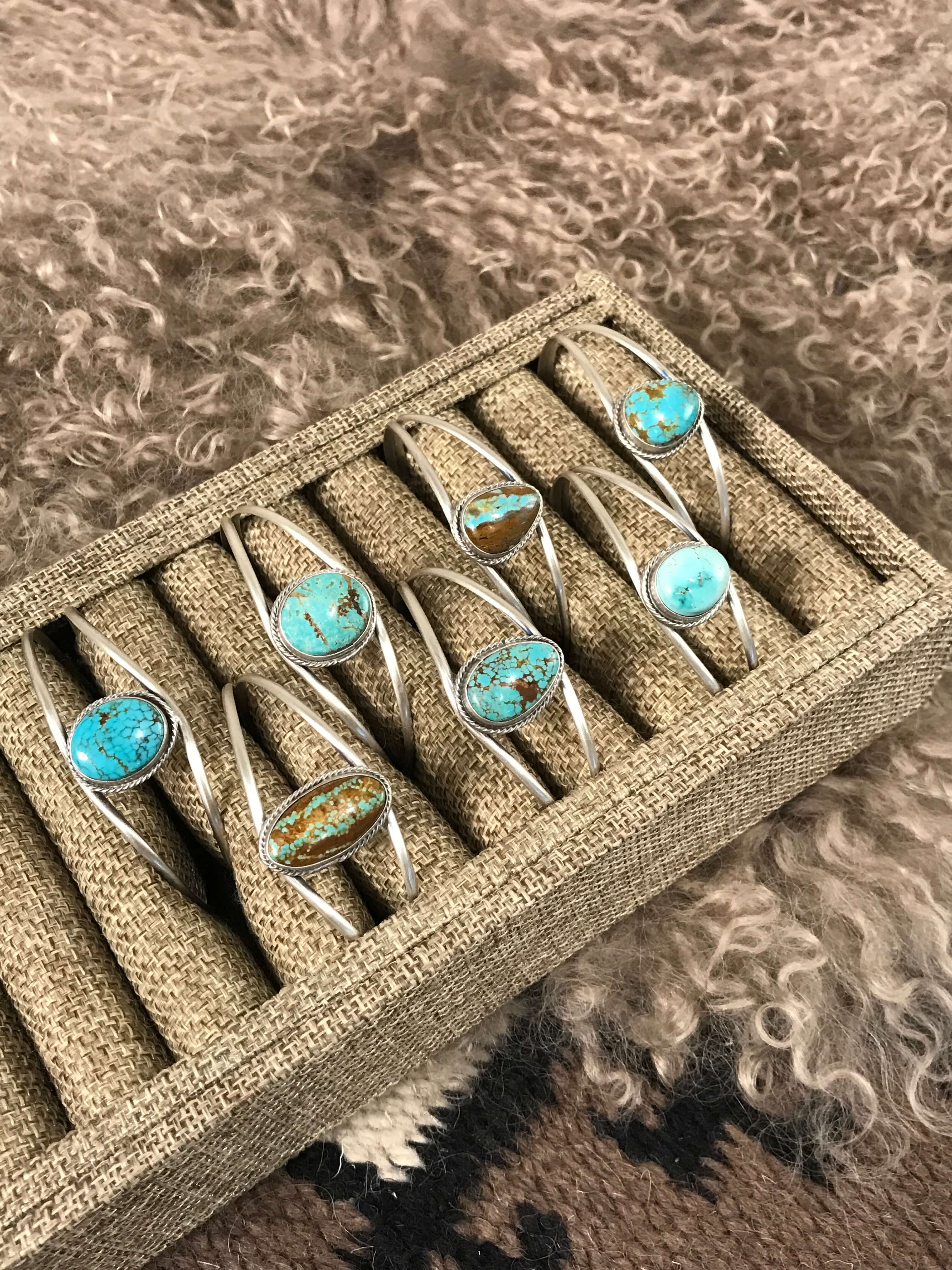 The Zenas Cuffs-Bracelets & Cuffs-Calli Co., Turquoise and Silver Jewelry, Native American Handmade, Zuni Tribe, Navajo Tribe, Brock Texas