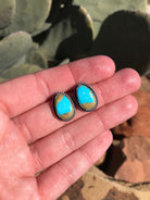 The Turquoise Studs, 51-Earrings-Calli Co., Turquoise and Silver Jewelry, Native American Handmade, Zuni Tribe, Navajo Tribe, Brock Texas