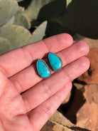 The Turquoise Studs, 52-Earrings-Calli Co., Turquoise and Silver Jewelry, Native American Handmade, Zuni Tribe, Navajo Tribe, Brock Texas