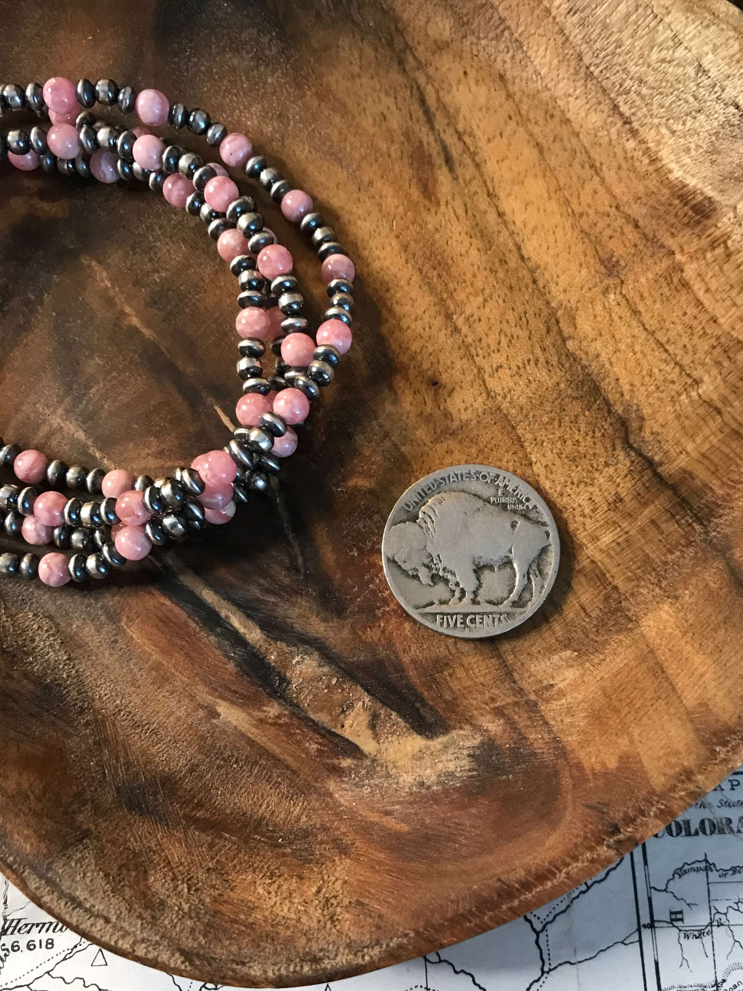 The Tiny Stretch Bracelet in Pink Conch-Bracelets & Cuffs-Calli Co., Turquoise and Silver Jewelry, Native American Handmade, Zuni Tribe, Navajo Tribe, Brock Texas