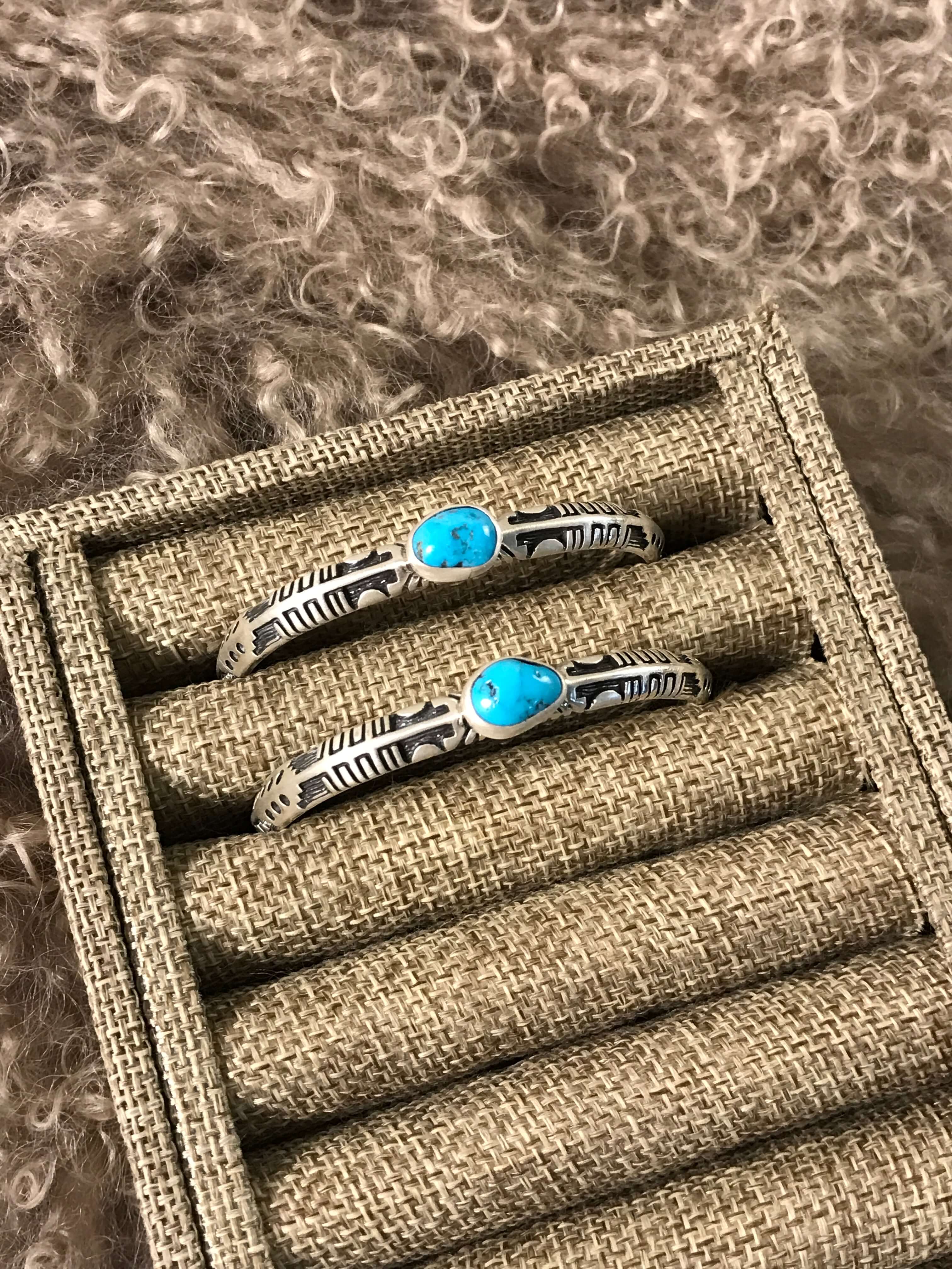 The Lamont Cuffs-Bracelets & Cuffs-Calli Co., Turquoise and Silver Jewelry, Native American Handmade, Zuni Tribe, Navajo Tribe, Brock Texas