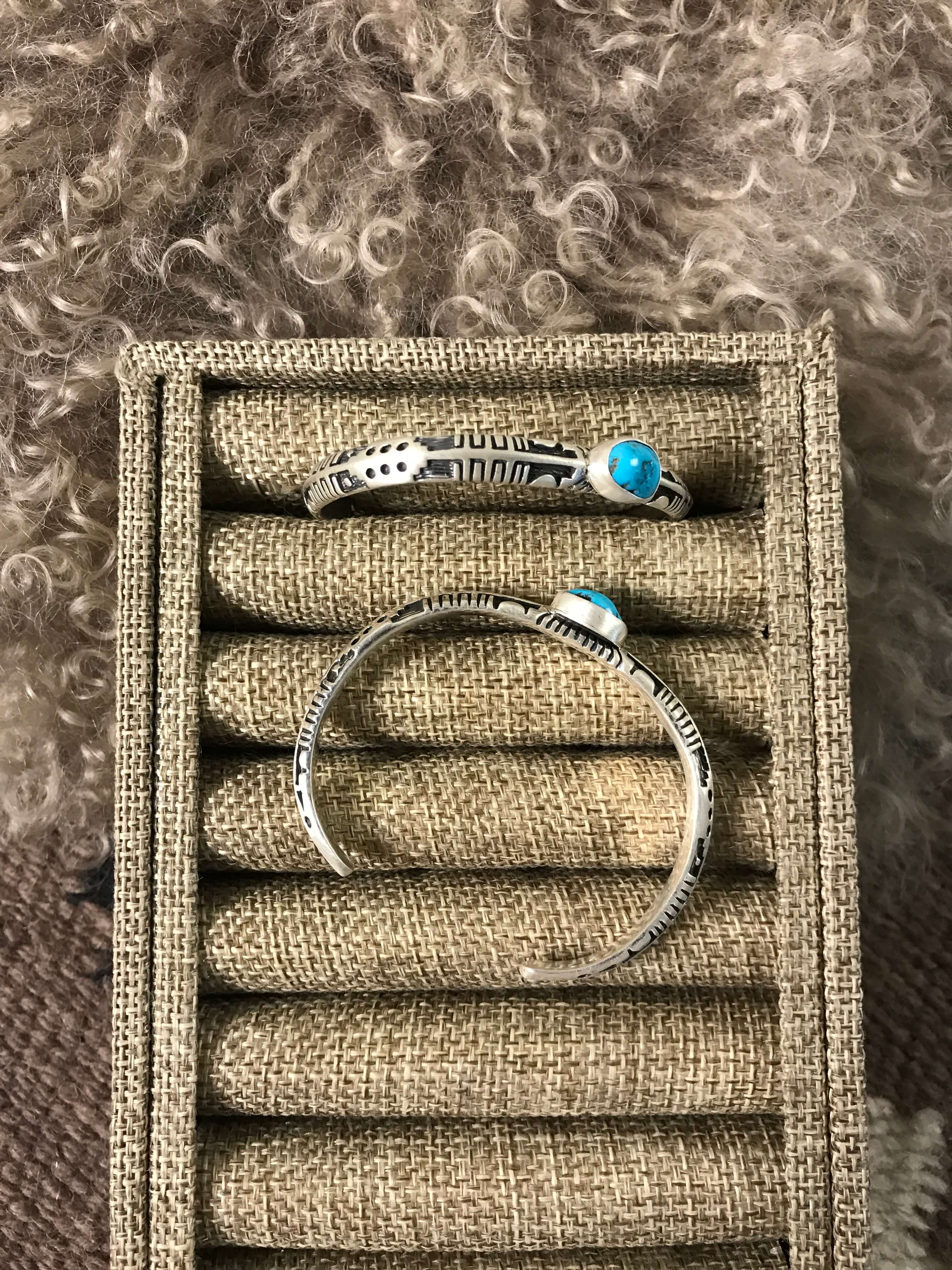 The Lamont Cuffs-Bracelets & Cuffs-Calli Co., Turquoise and Silver Jewelry, Native American Handmade, Zuni Tribe, Navajo Tribe, Brock Texas