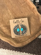 The Aurora Turquoise Earrings, 1-Earrings-Calli Co., Turquoise and Silver Jewelry, Native American Handmade, Zuni Tribe, Navajo Tribe, Brock Texas